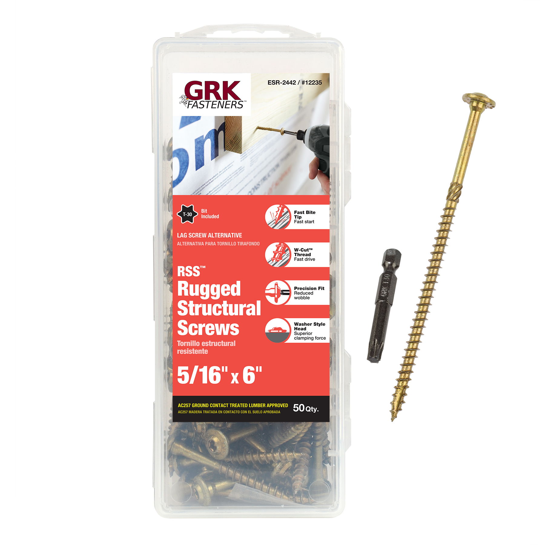 GRK R4 MULTI PURPOSE 10X4" SCREW BULK BOX 1000CT GRK00141 R41041B